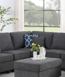 Gray Woven Modular Corner Seat