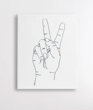 Load image into Gallery viewer, Hand With Peace Sign - Drawing Print
