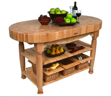 Load image into Gallery viewer, John Boos Kitchen Harvest Table Natural Maple (262MM)
