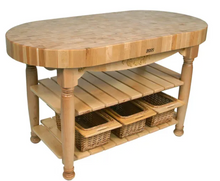 Load image into Gallery viewer, John Boos Kitchen Harvest Table Natural Maple (262MM)
