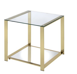 Richellio Square End Table in Champagne (496MM)