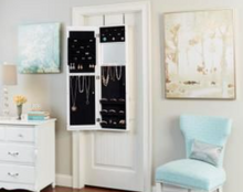 Load image into Gallery viewer, 47&quot; White Geometric Jewelry Armoire (505MM)
