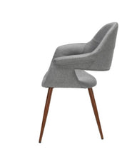 Load image into Gallery viewer, 161 Collection Mid Century Modern 2 Pack Fabric Accent Chair with Arms, Dining Chairs, in Gray  1521CDR
