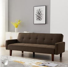 Load image into Gallery viewer, 74.8 in. W Brown Fabric 2-Seats Twin Size Sofa Bed Sleeper MRM1635
