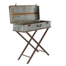 Load image into Gallery viewer, Litton Lane 32 in. Grey Metal Farmhouse Accent Table MRM1775
