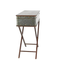 Load image into Gallery viewer, Litton Lane 32 in. Grey Metal Farmhouse Accent Table MRM1775
