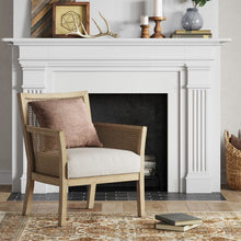 Load image into Gallery viewer, 34.25 Inches (H) x 28.75 Inches (W) x 28.75 Inches (D) Laconia Caned Accent Chair Beige
