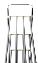 Load image into Gallery viewer, 60.6 H 48-Pair 8-Tier Gray Plastic Shoe Rack
