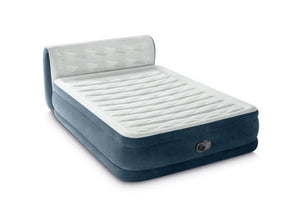 18" Pillow Top Air Mattress with Electric Pump and Headboard Queen Size