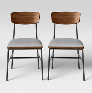 2pk Telstar Mid-Century Modern Mixed Material Dining Chair