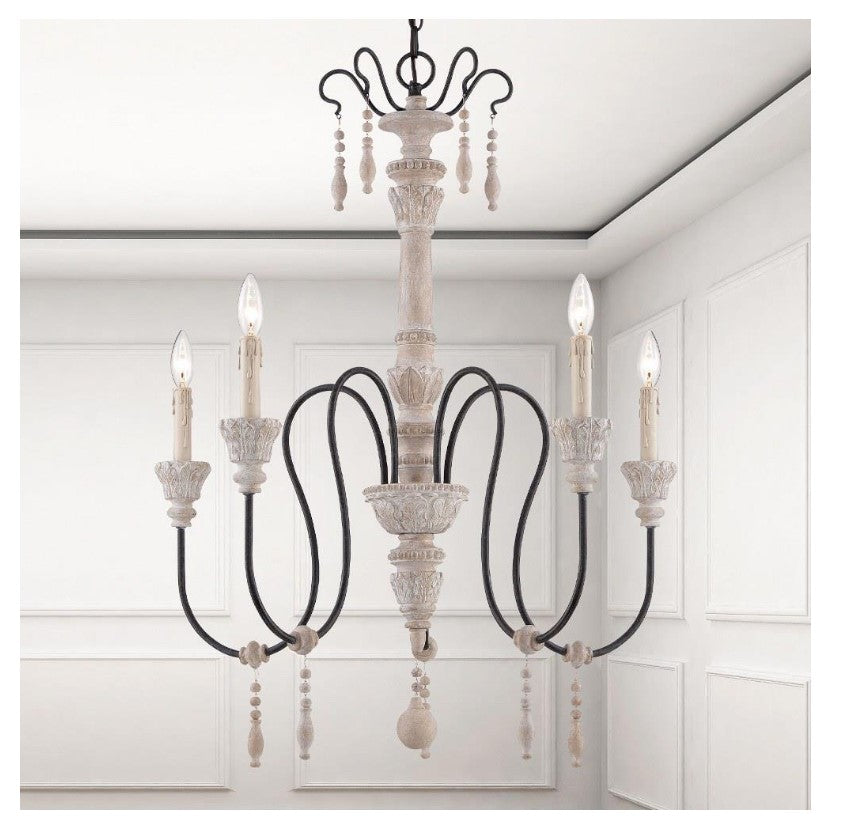 Savoy House Light Chandelier-Traditional Style with Country French and Farmhouse Inspirations-35 inches tall by 28.5 inches wide
