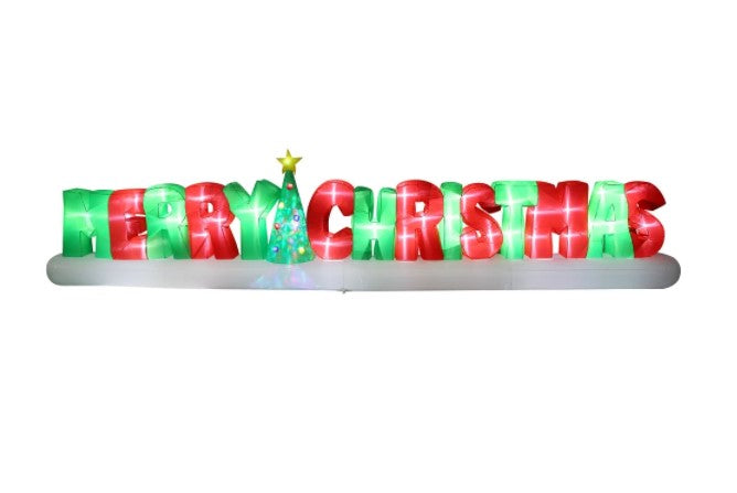 20 ft. Inflatable Merry Christmas Sign - 20 ft Plastic
