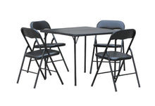Load image into Gallery viewer, 5pc Folding Table Set Black
