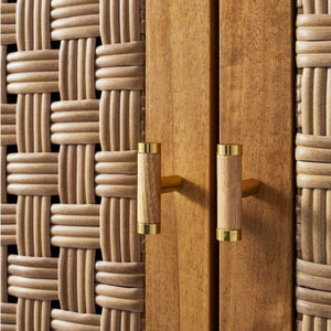 66" Palmdale Woven Door Cabinet Natural