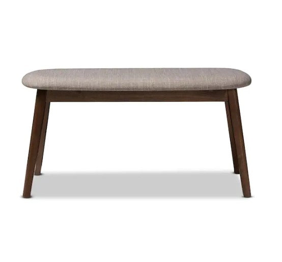 Easton Light Gray Fabric Bench