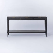 Load image into Gallery viewer, Woven Drawer Console Table Black
