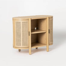 Load image into Gallery viewer, Portola Hills Caned Door Console with Shelves
