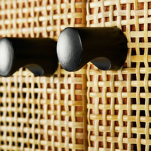 Load image into Gallery viewer, Springville Caned Door TV Stand for TVs up to 60&quot; Black
