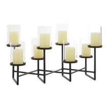 Load image into Gallery viewer, 15 in. Black Metal Candelabra
