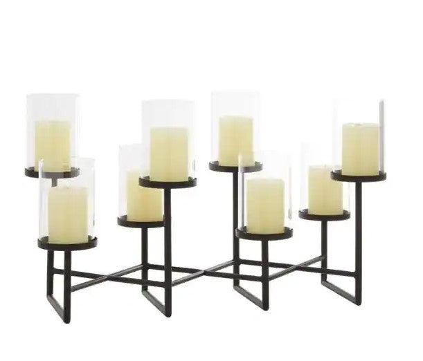 15 in. Black Metal Candelabra