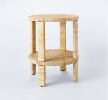 Load image into Gallery viewer, Costa Mesa Round Rattan Wrapped Accent Table Natural
