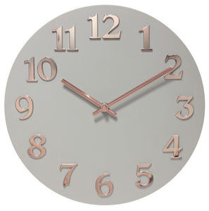 12 inch Modern Wall Clock, Vogue by Infinity Instruments, Grey