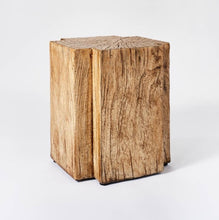Load image into Gallery viewer, Indoor/Outdoor Faux Concrete Stump Accent Table Brown
