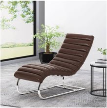 Load image into Gallery viewer, Pearsall Modern Channel Stitch Chaise Lounge
