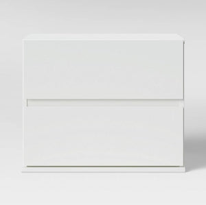2 Drawer Modular Nightstand White