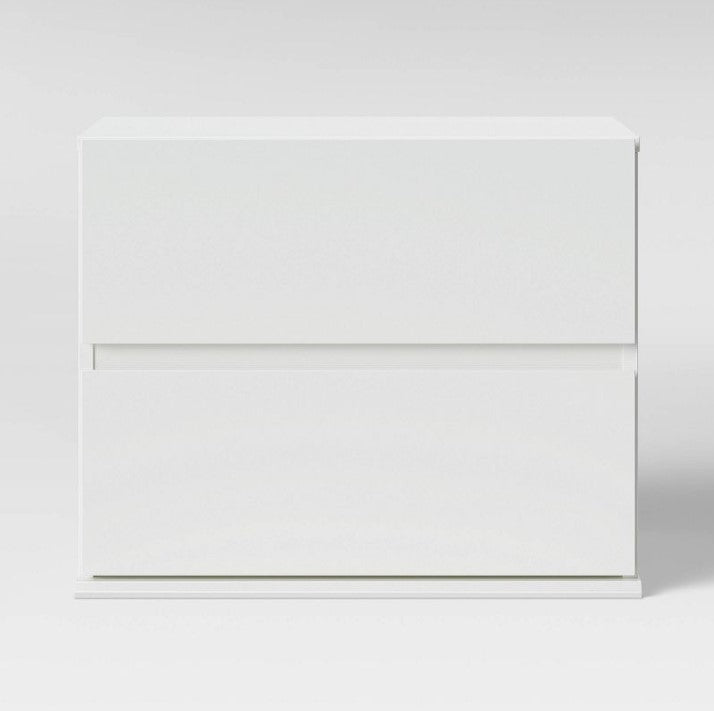 2 Drawer Modular Nightstand White