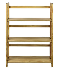 Load image into Gallery viewer, 38&quot; Folding 3 Tier Bookshelf Stackable - Flora
