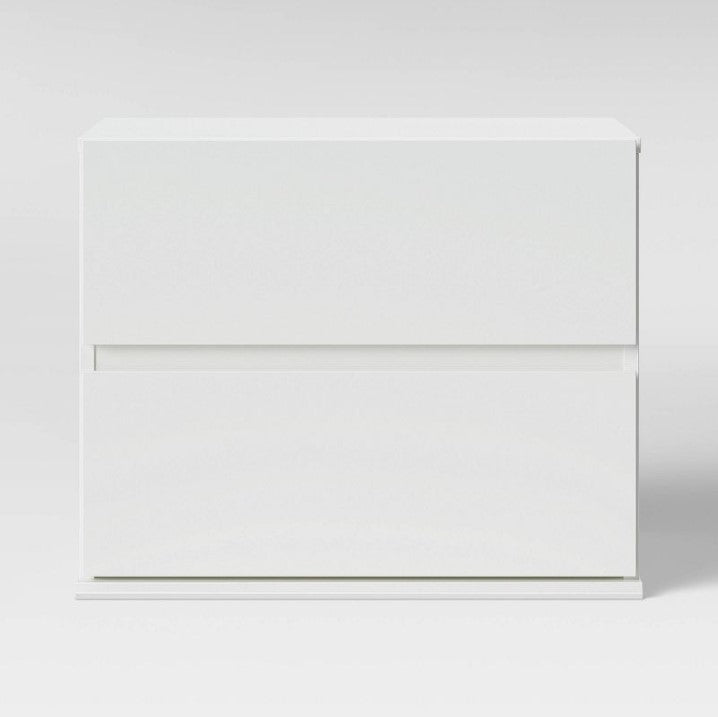 2 Drawer Modular Nightstand White