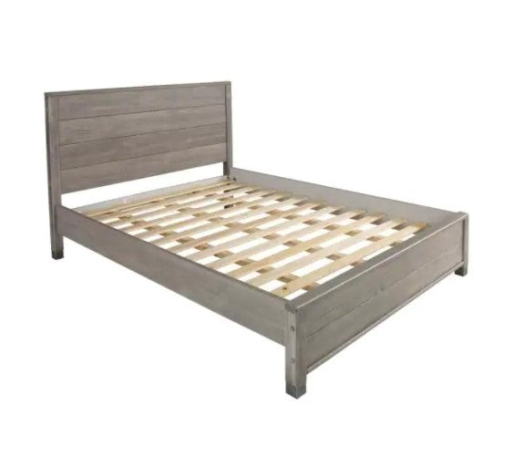 Baja Driftwood Grey King Platform Bed