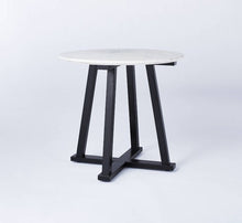 Load image into Gallery viewer, Round Marble Accent Table White/Black
