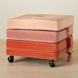 Marin Stackable Pouf with Casters