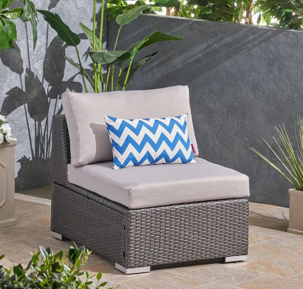 Francisco Outdoor Wicker Sectional Armless Seat
