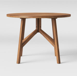 42" Clarksburg Cross Leg Wood Dining Table Round Brown