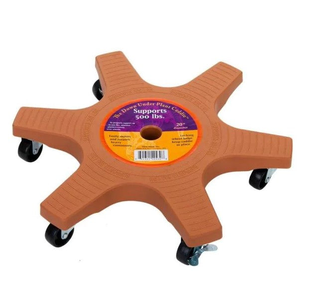 20 in. Terra Cotta Plastic Down Under Plant Caddie, Set of 6, 7509RR