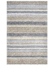 Load image into Gallery viewer, Classie Striped Shag Denim 6 ft. x 9 ft. Area Rug

