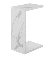 Load image into Gallery viewer, White Faux Marble C End Table
