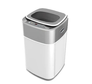 19.76"H 1.0 cu. ft. Compact Top Loading Washing Machine in Grey with Stainless Steel Drum