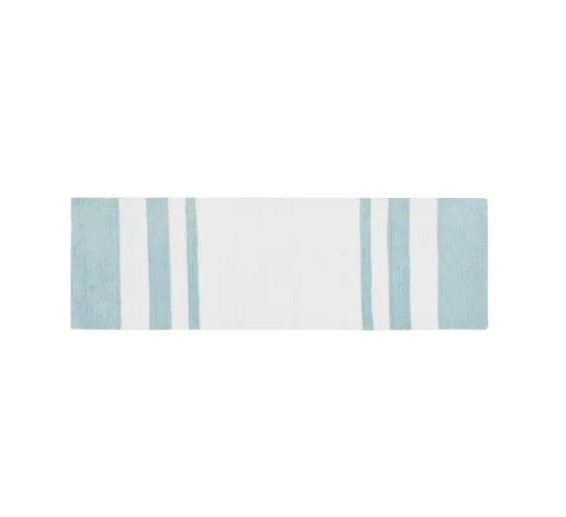 Aqua 24 in. x 72 in. Spa Cotton Reversible Bath Mat Rug