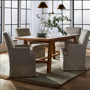 Upholstered Slipcover Dining Chair Cream - Threshold™ designed with Studio McGee 4133RR
