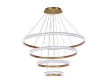 Load image into Gallery viewer, 120-Watt 4-Light Integrated LED Unique Tiered Circular Chandelier
