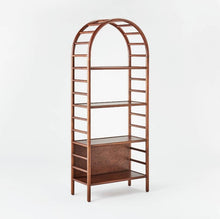 Load image into Gallery viewer, 72&quot; Holladay Curved Wooden Bookcase
