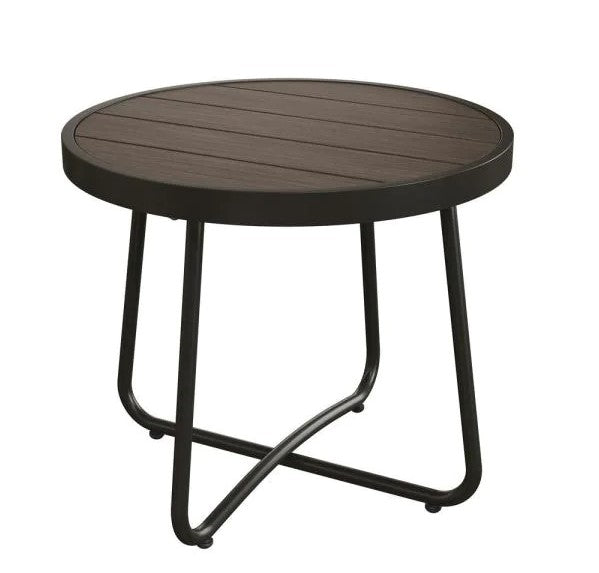 18 in. Round Steel Metal Outdoor Coffee Table, 7529RR