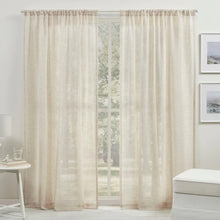 Load image into Gallery viewer, Lauren Ralph Lauren Brooke Sheer Rod Pocket Curtain Panel - 54 x 84 - Linen, (Set of 2)
