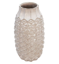 Load image into Gallery viewer, 18&quot; Tribal Vase, Ivory
