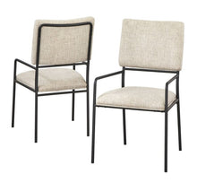 Load image into Gallery viewer, Set of 2 Indra Dining Chairs Cream/Black
