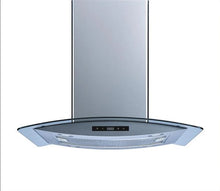 Load image into Gallery viewer, 30 in. 520 CFM Convertible Island Mount Range Hood in Stainless Steel and Glass with LED Lights and Touch Control MRM1973
